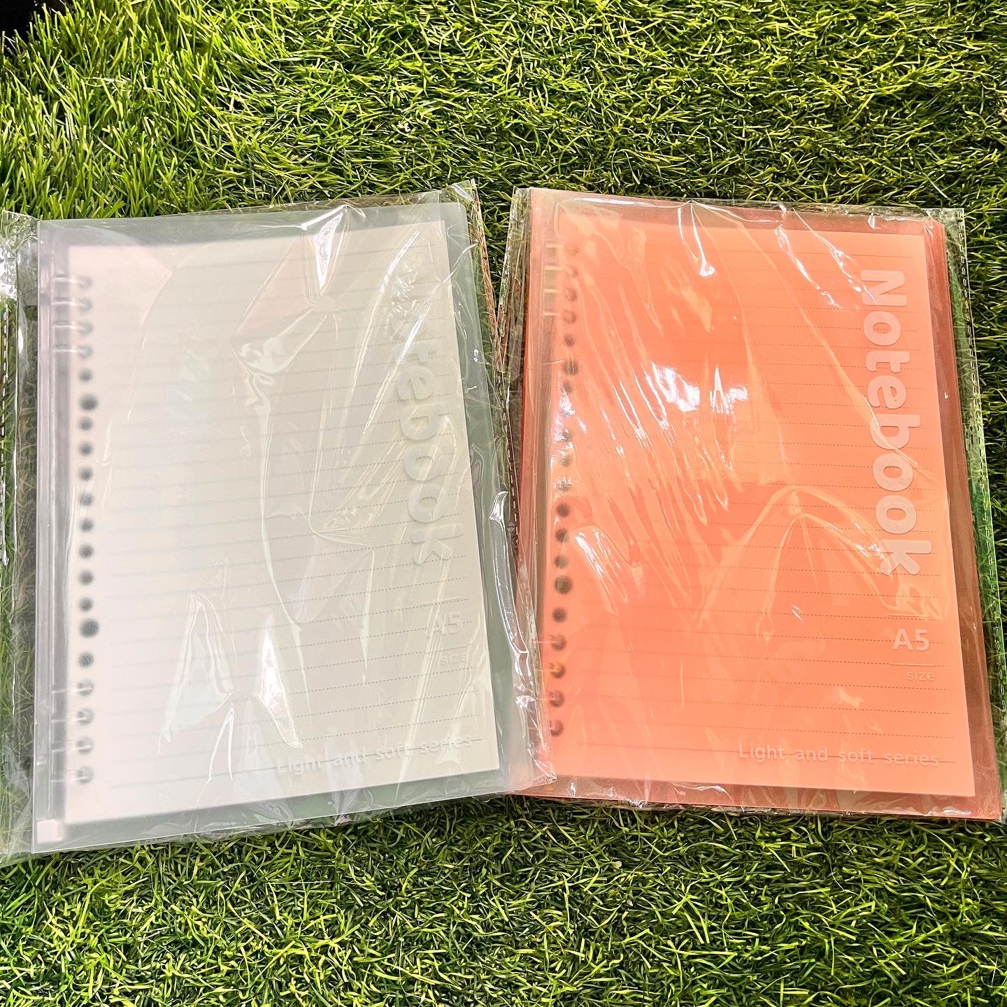 30 Sheets A5 8-hole Transparent Binder Notebook with Simple Soft Cover
