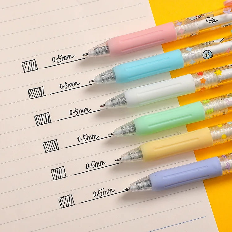 Kawaii Cartoon Dog Cute Macaron Gel Pens: 0.5mm Black Ink Pens