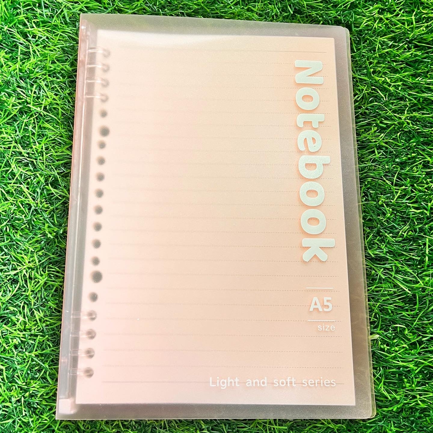 30 Sheets A5 8-hole Transparent Binder Notebook with Simple Soft Cover