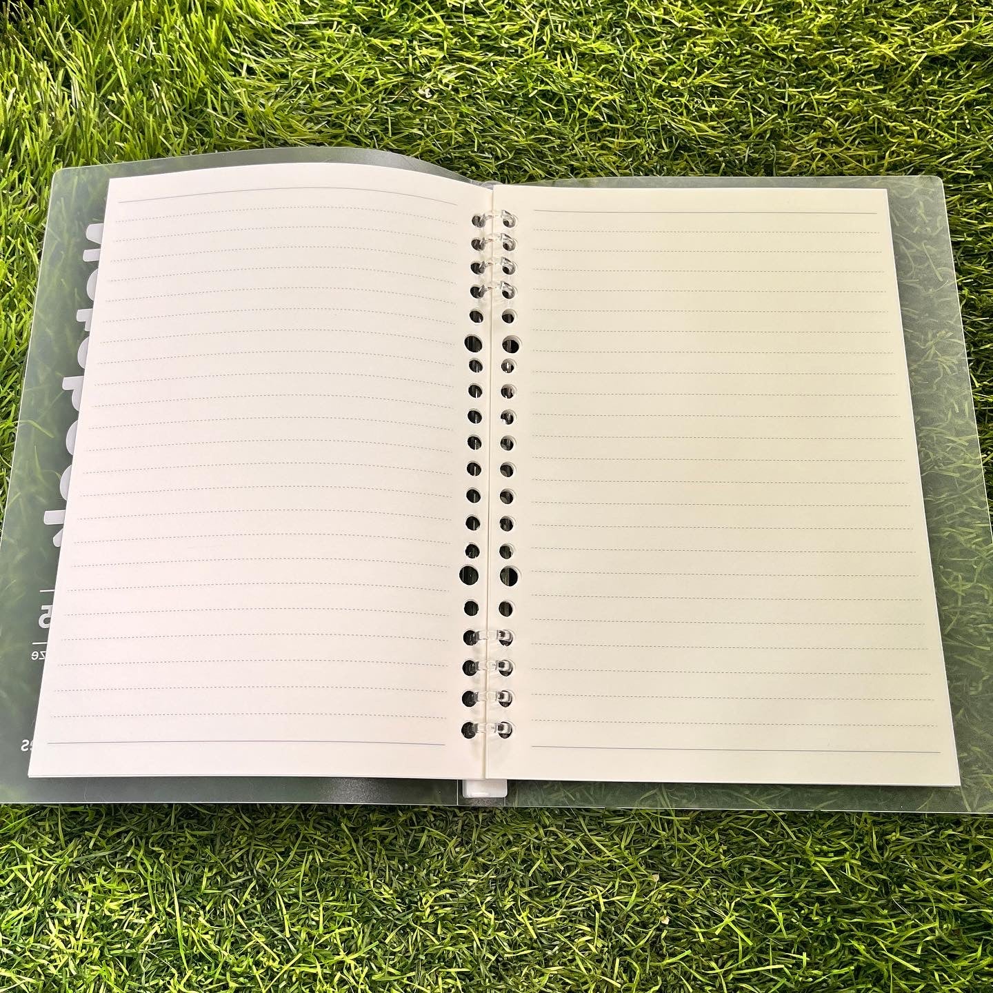 30 Sheets A5 8-hole Transparent Binder Notebook with Simple Soft Cover