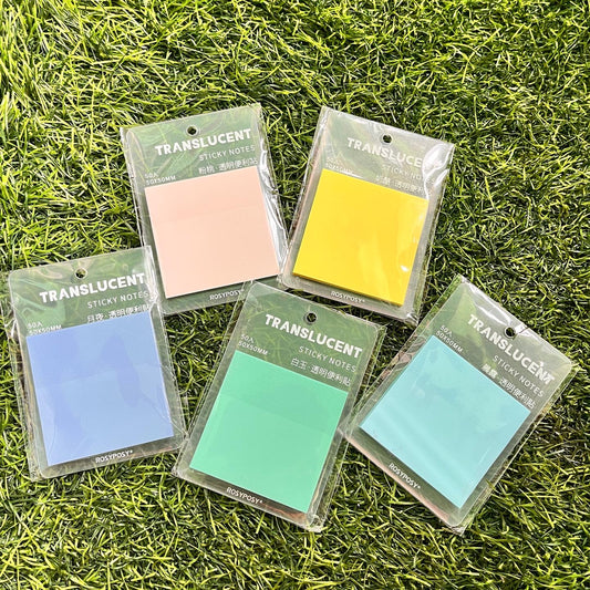 50 sheets colourful translucent sticky notes