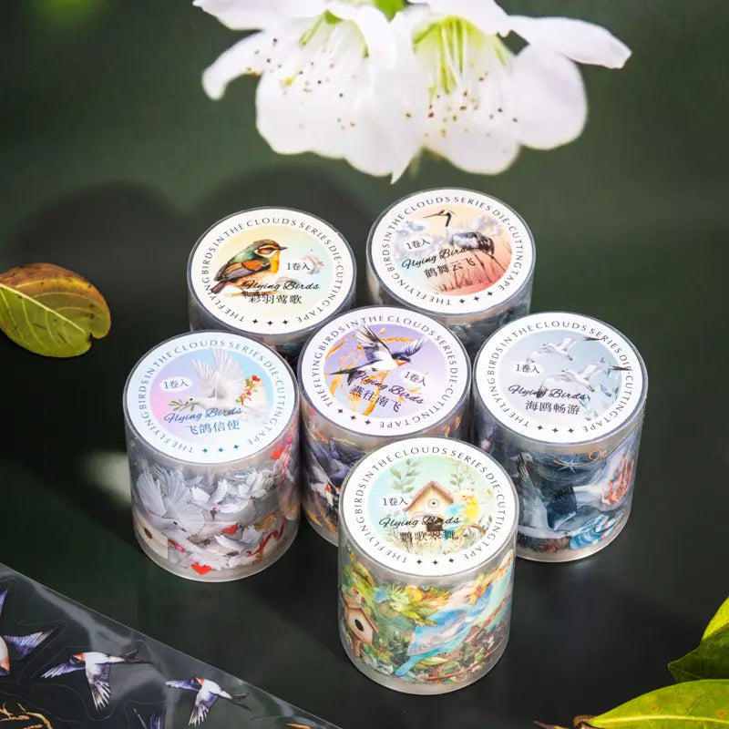 45mm*200cm Birds Among The Cloud Series Cute Bird Landscaping Pet Tape
