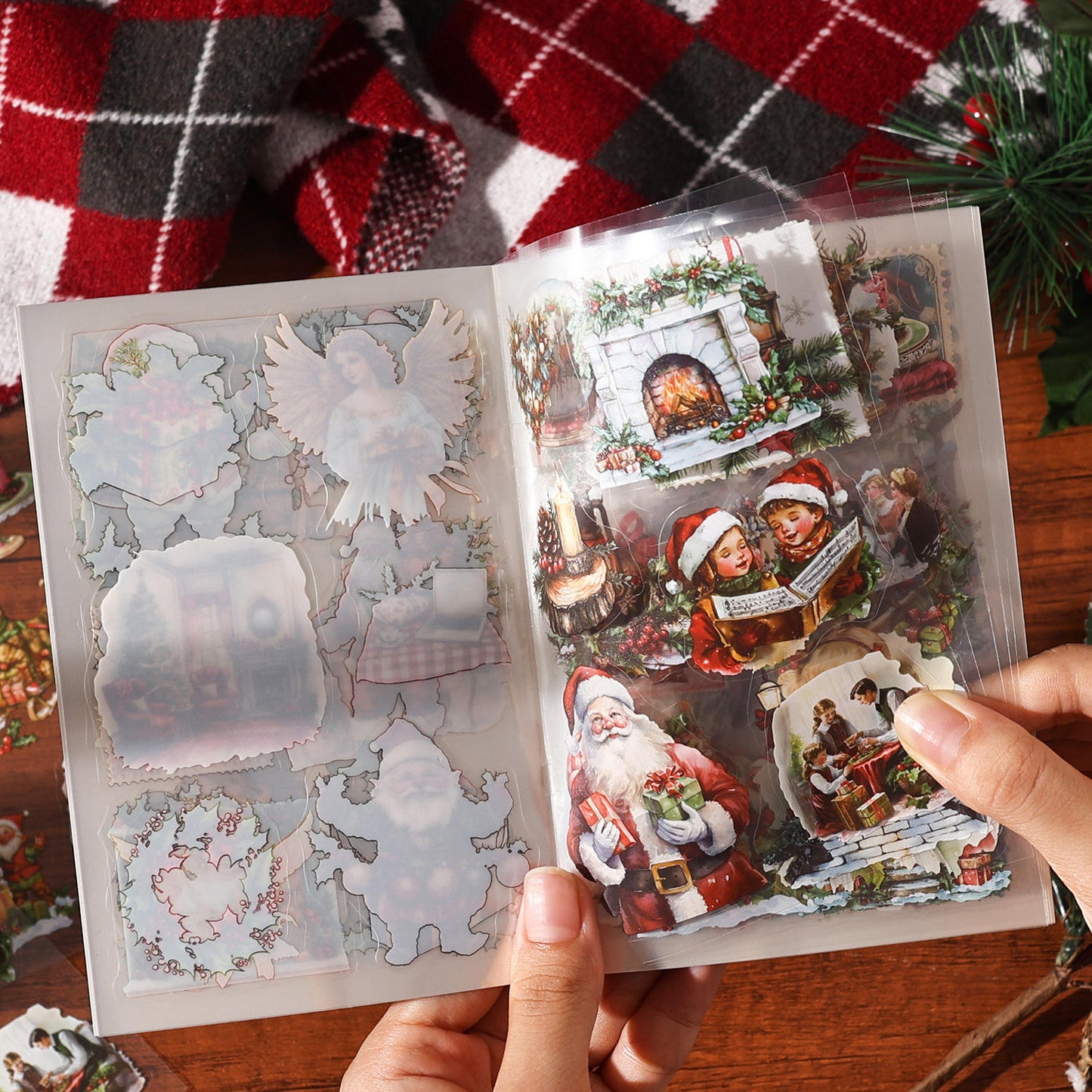 20 Sheets Christmas Letter Creative PET Sticker Book