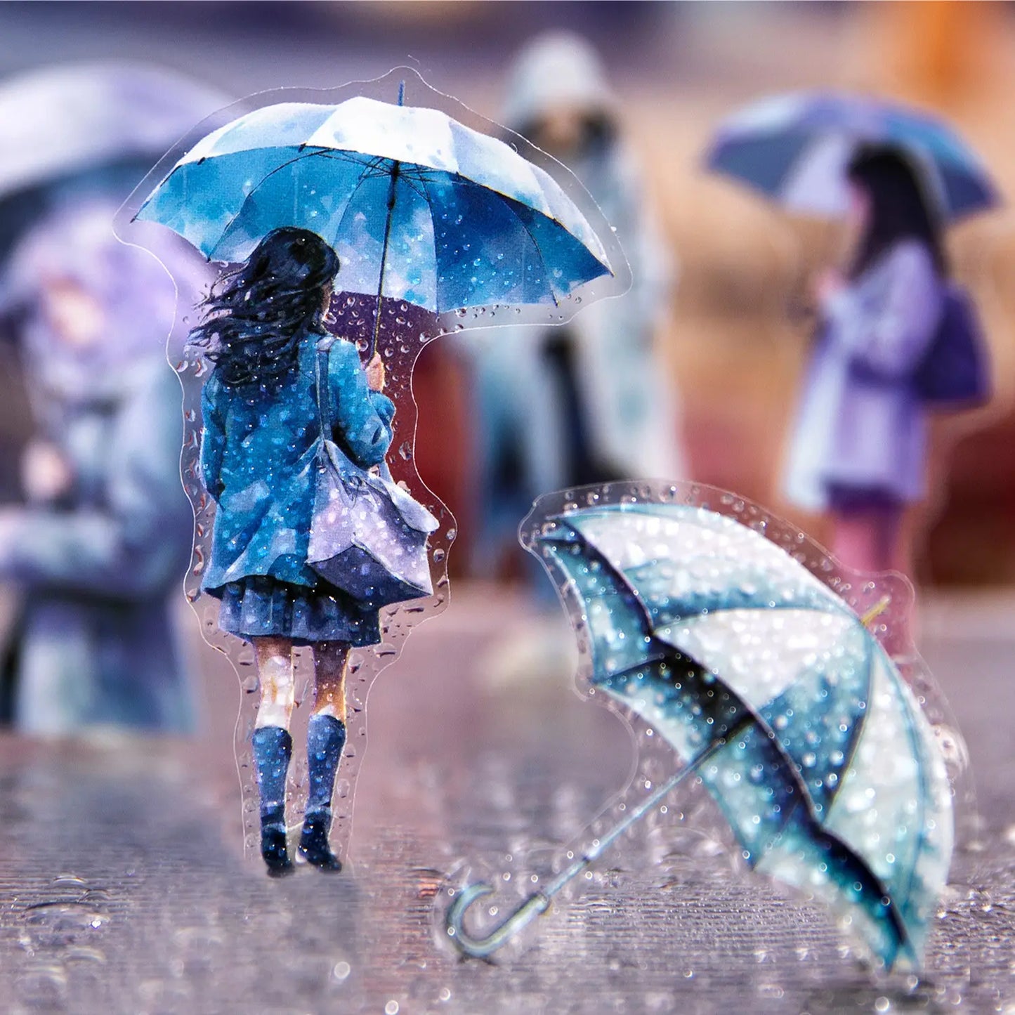 30 Pcs The Misty Rain Is Long Series Vintage Character Sticker Pack