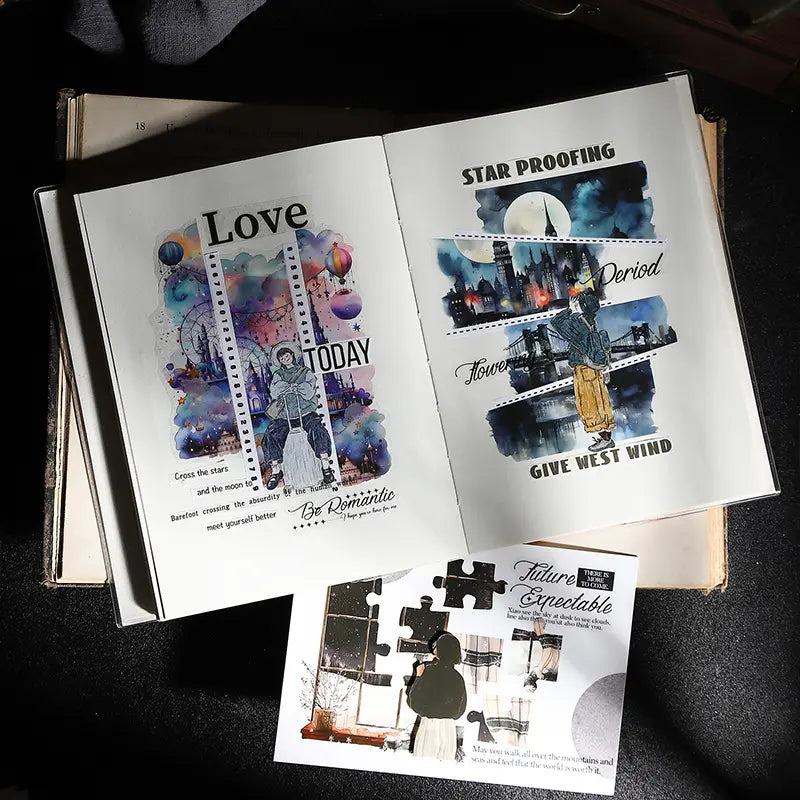 10 Pcs Large Size Wonderful Night Series Sticker Pack
