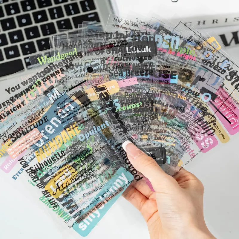 20 Sheets Unexpected Encounter Series English Paragraph text Sticker Booklet