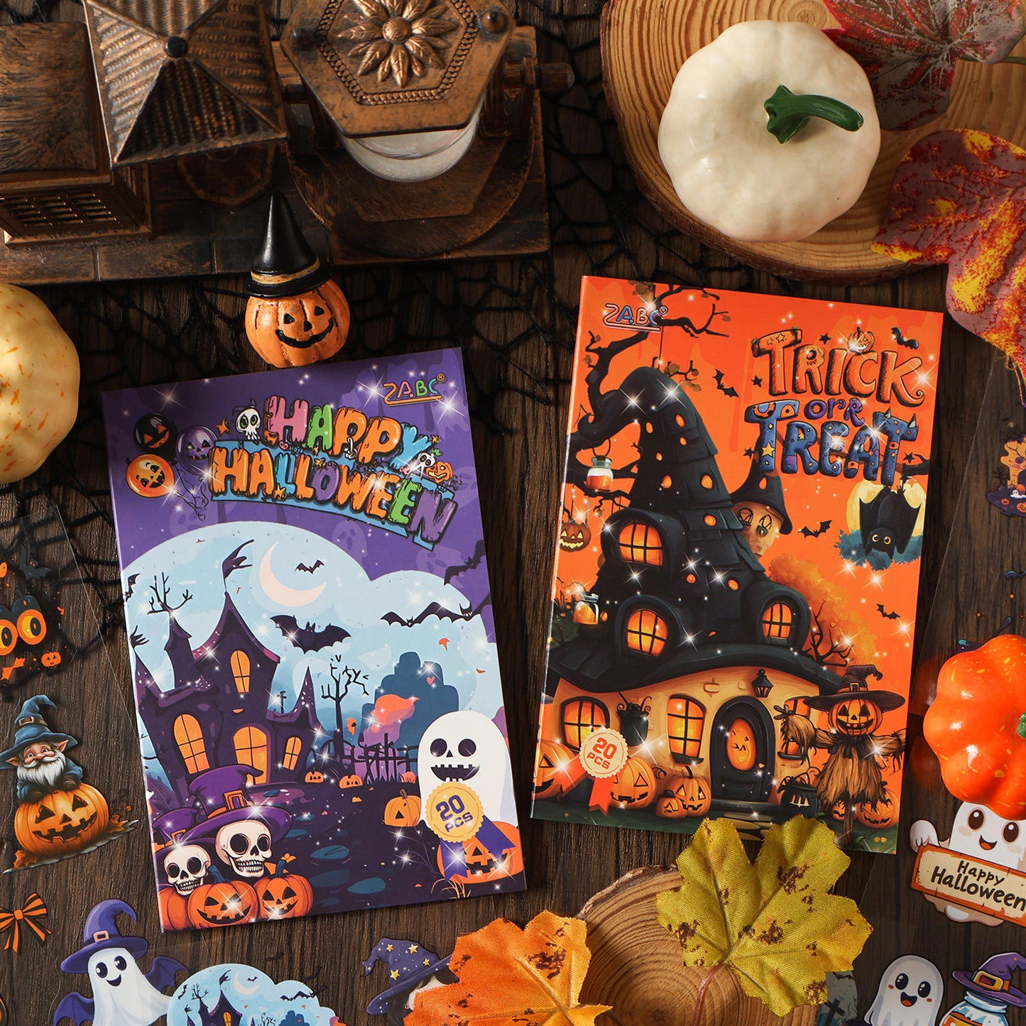 20 Sheets Halloween Castle Creative Sticker Book