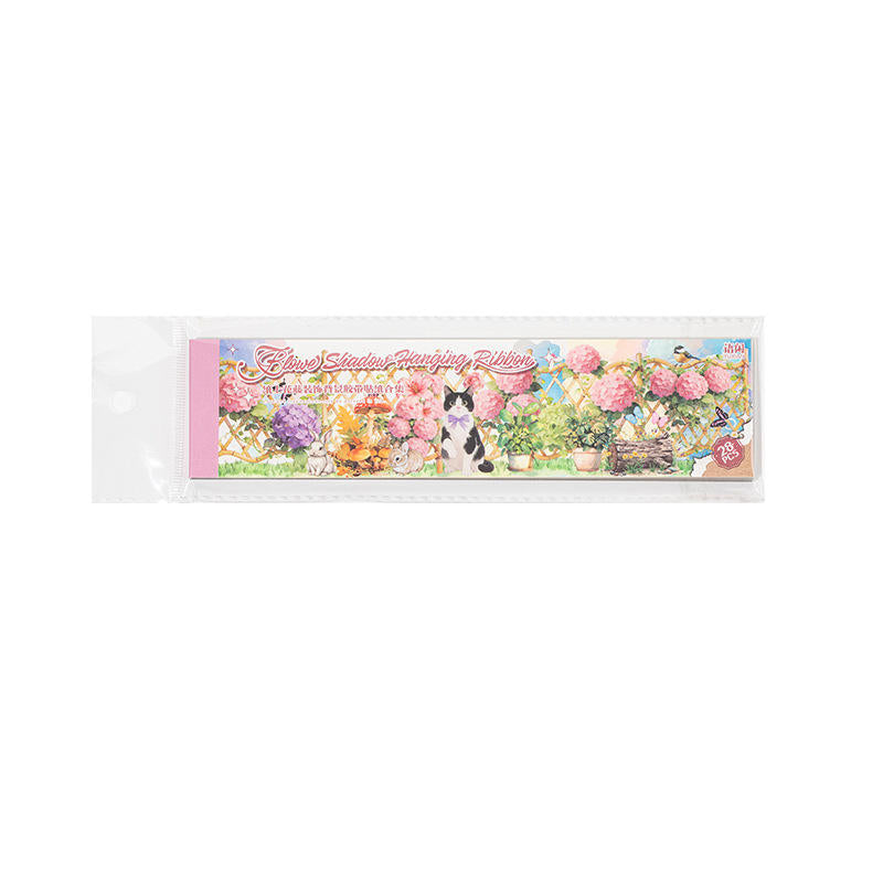 28 sheets Paper Flower and Vine Series Scene Setting Sticker Book