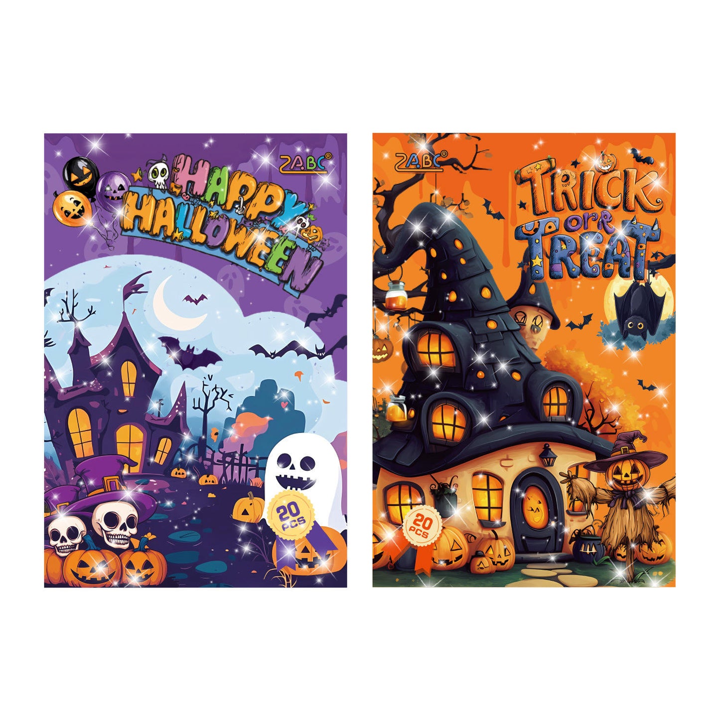 20 Sheets Halloween Castle Creative Sticker Book