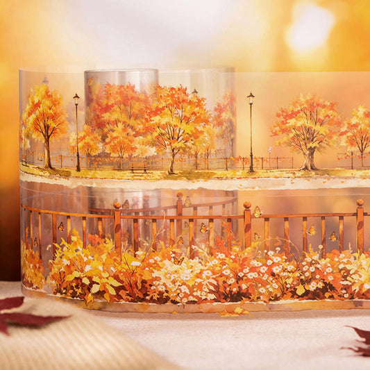 1 Roll Maple-Lined Path Series Autumn Scenery Landscape Tape