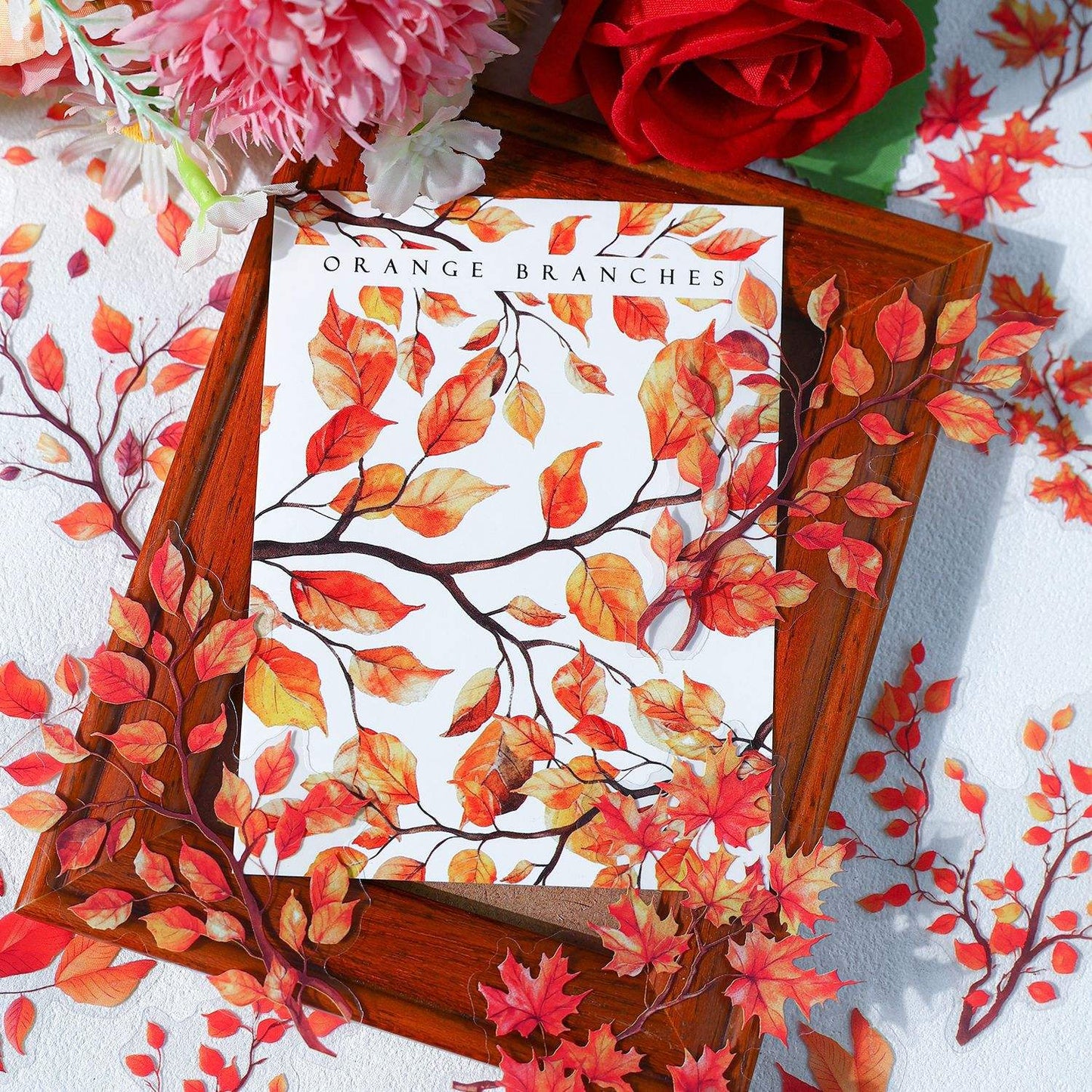 20 Pcs Branches and Leaves Series Decorative Stickers