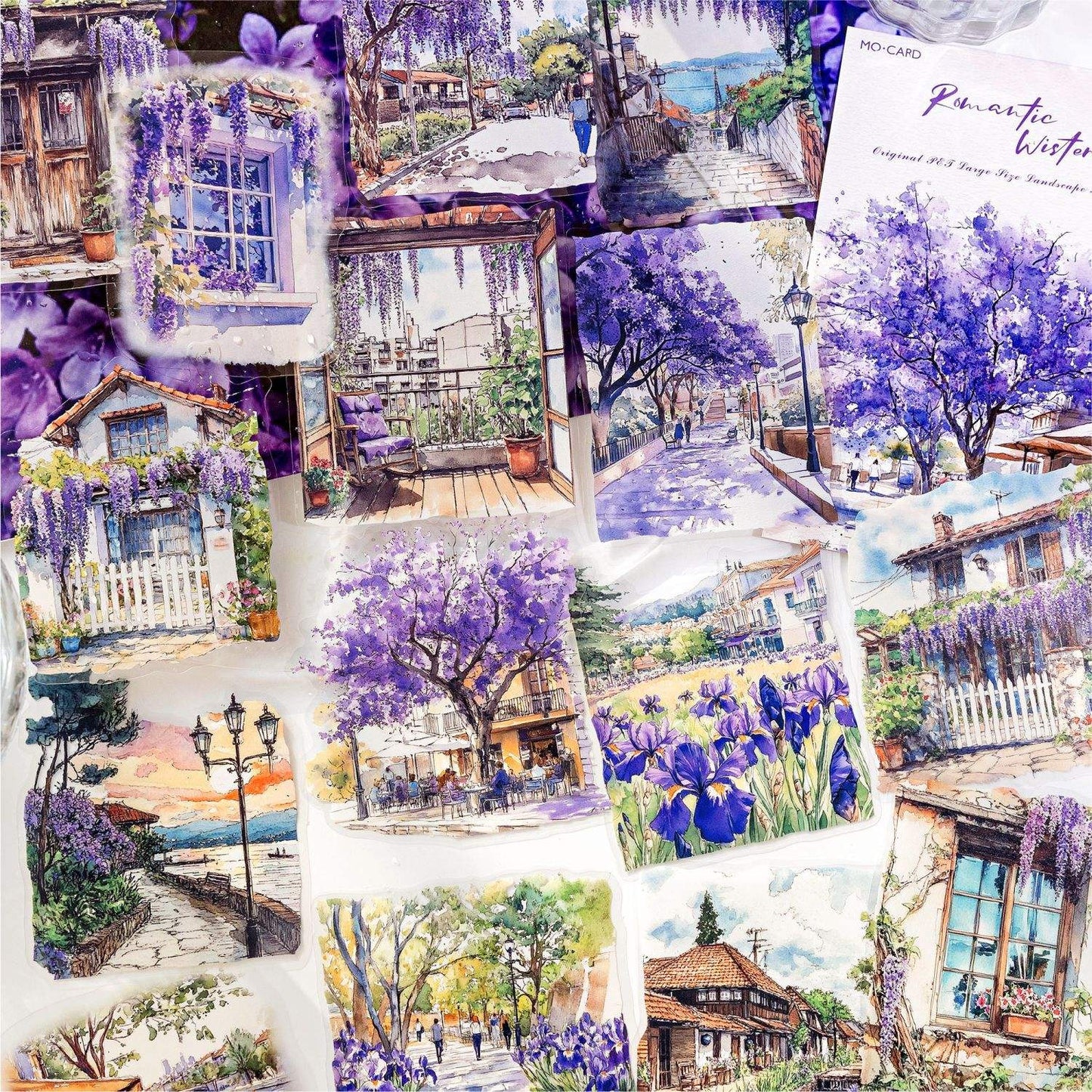 15pcs City Color Series Urban Landscaping Stickers