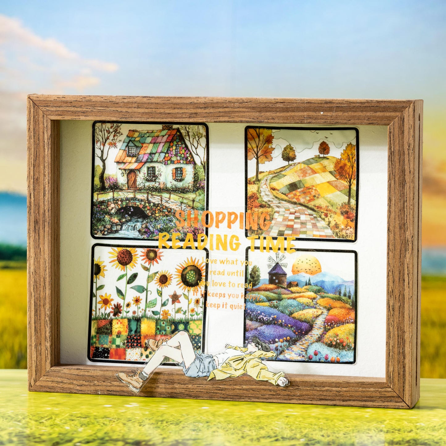 20 Pcs Patchwork Seasons Series Collage Decorative Landscaping stickers
