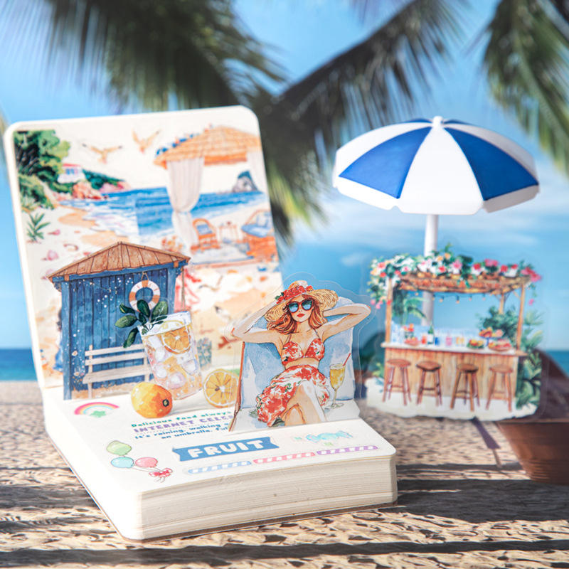 20 Pcs Holiday Lifestyle Series Vintage Travel Plant Flower Pet Stickers