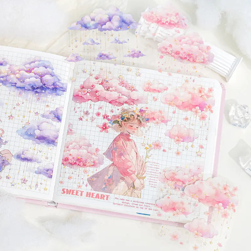 20 Pcs Cloud Dream Series Dreamy Cute Cloud Landscaping pet sticker