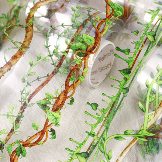1 roll Forest Vine Branches Pet Tape For Scrapbooking