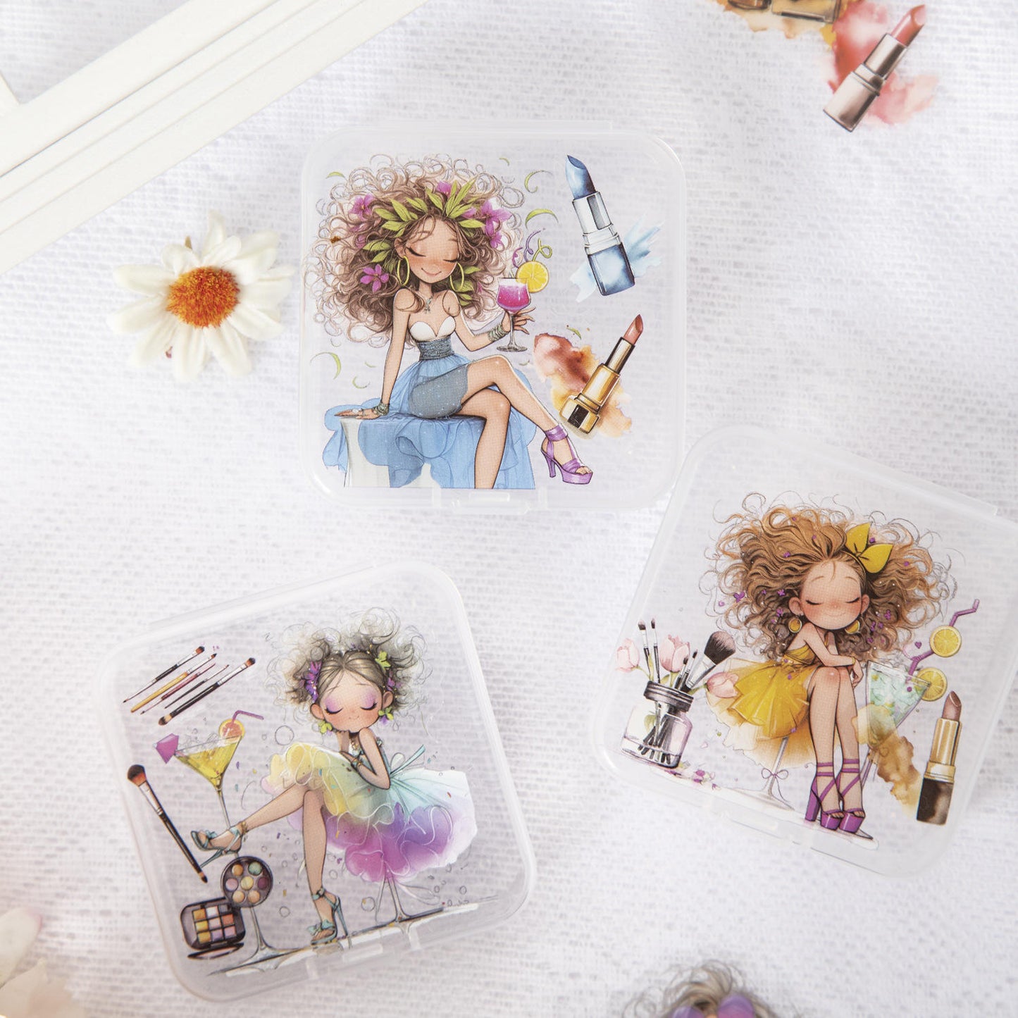 20pcs Variegated Sweetheart Collection Series Girls Beauty Pet Stickers