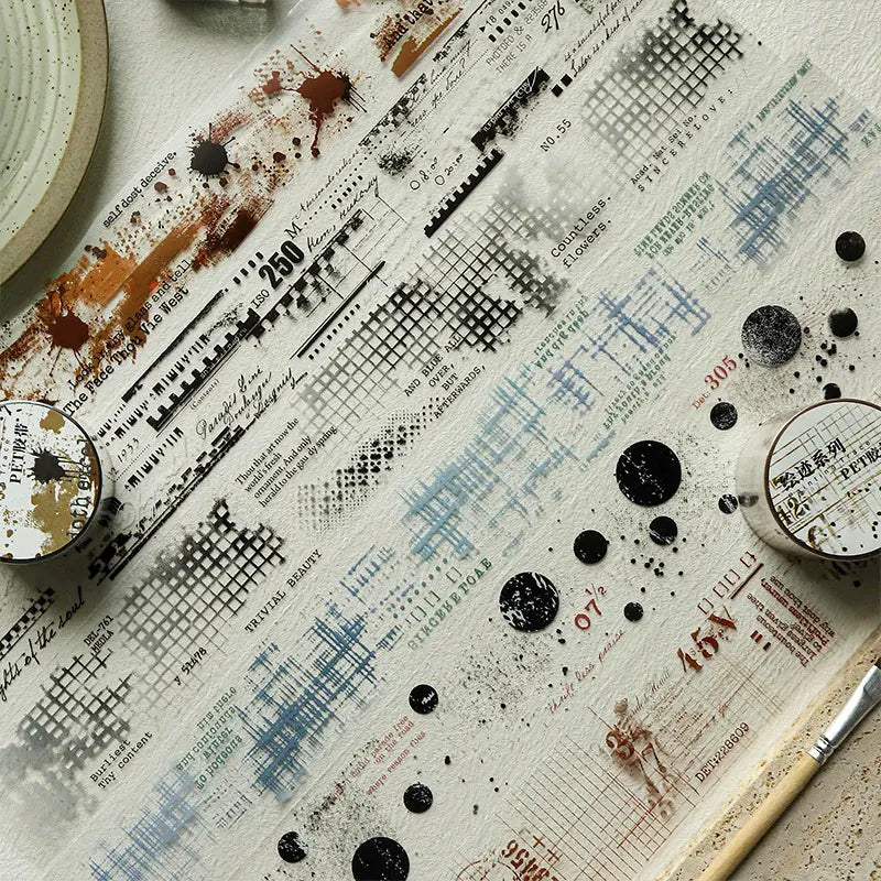 1 Roll Mottled Collage Theme Pet Tape