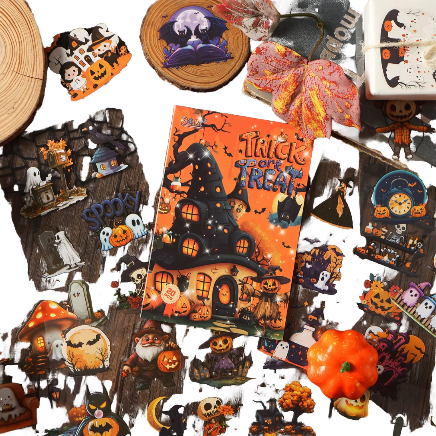 20 Sheets Halloween Castle Creative Sticker Book