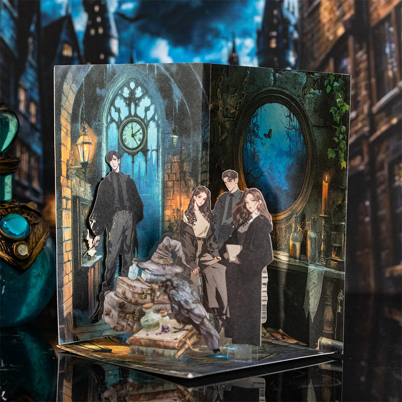 15 Pcs Enchant Academy Fashion Wizard Character Vintage Sticker