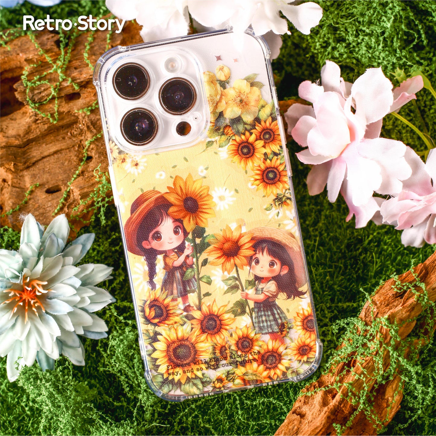 20 Pcs Hibiscus Series Fairy Tale Cute Girl Stickers
