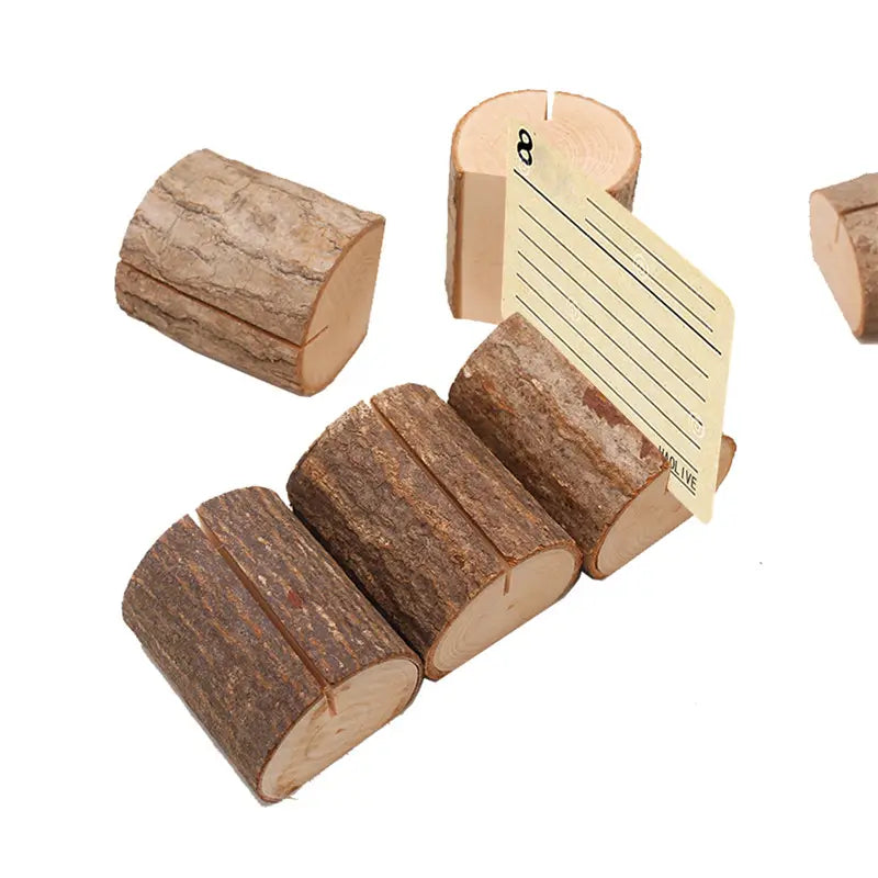 1 Pc Big Size Tree Stump Wooden Cards Holder