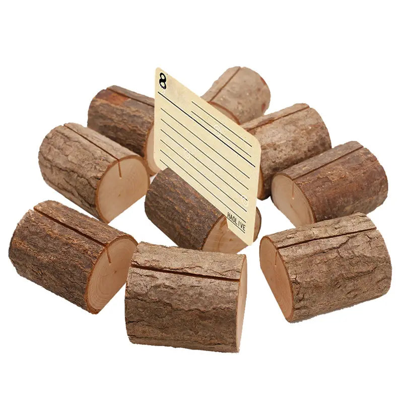1 Pc Big Size Tree Stump Wooden Cards Holder