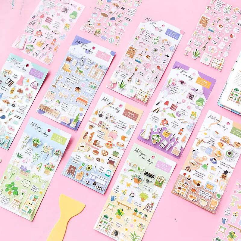 1 Sheet Meet You Someday Life Small Things Creative Daily Stickers