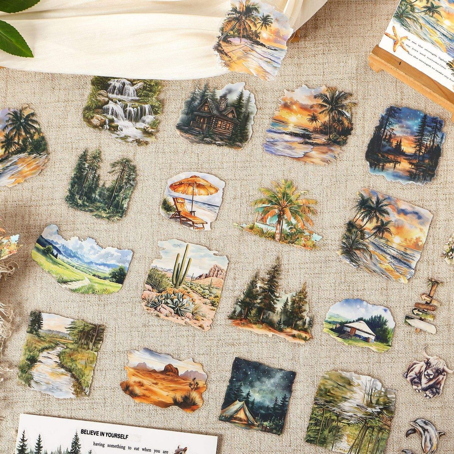 15 Pcs Nature Journey Series Vintage Forest Pet Sticker Pack
