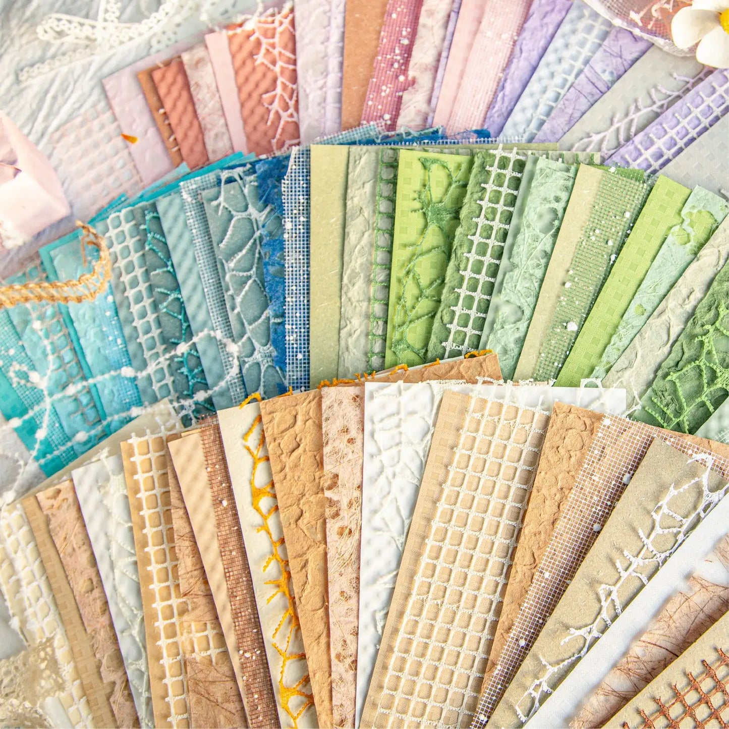 16 Pcs Cloud Yarn Series Romantic Hollow Mesh Decoration Material Paper