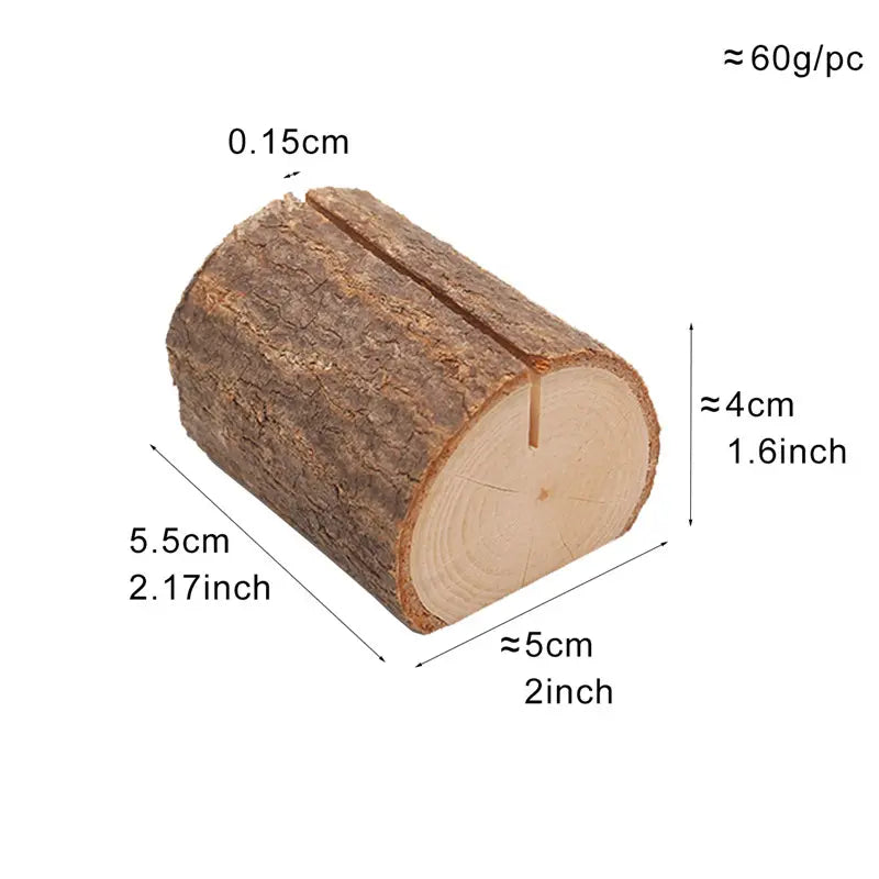 1 Pc Big Size Tree Stump Wooden Cards Holder