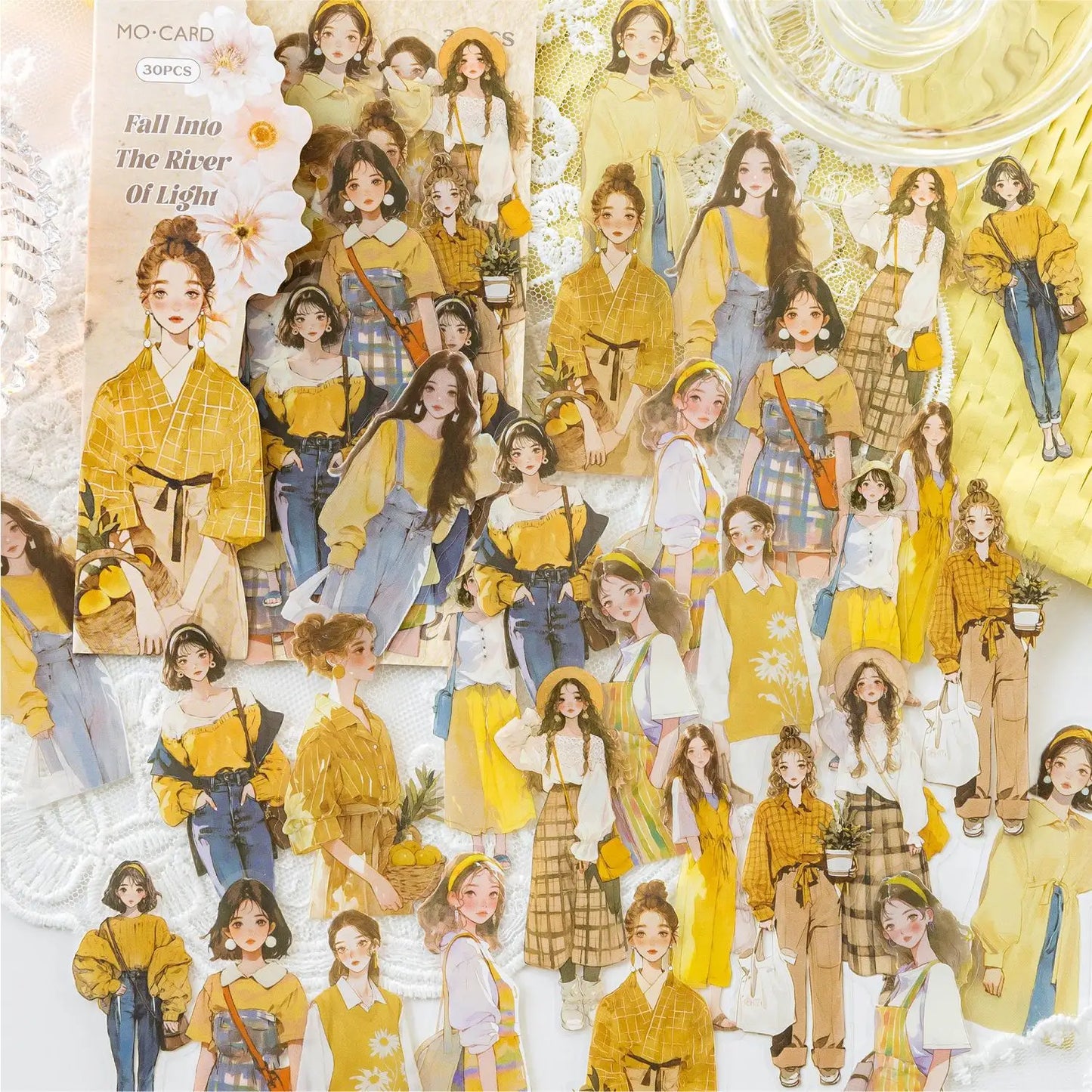 30 Pcs Rainbow Girl's Chronicles Series Character Stickers