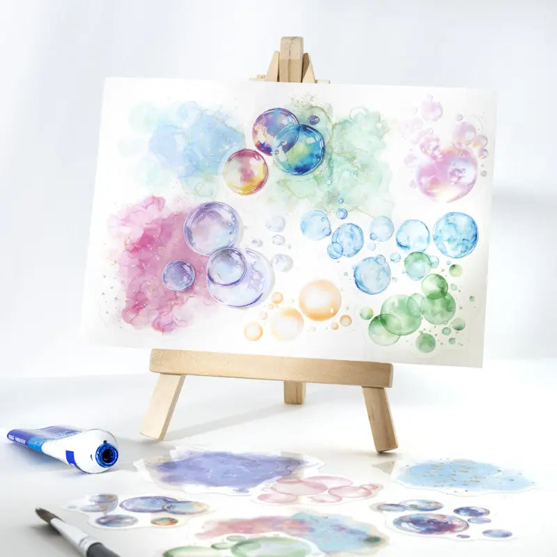 20 Pcs Color Bubble Series Watercolor Bubble Landscaping Material stickers