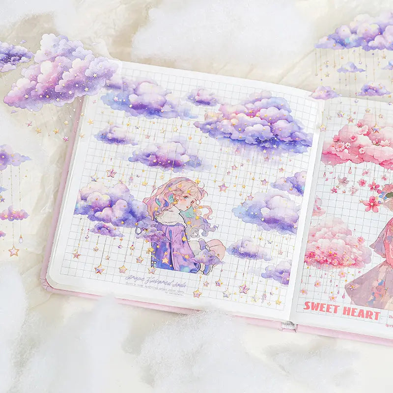 20 Pcs Cloud Dream Series Dreamy Cute Cloud Landscaping pet sticker