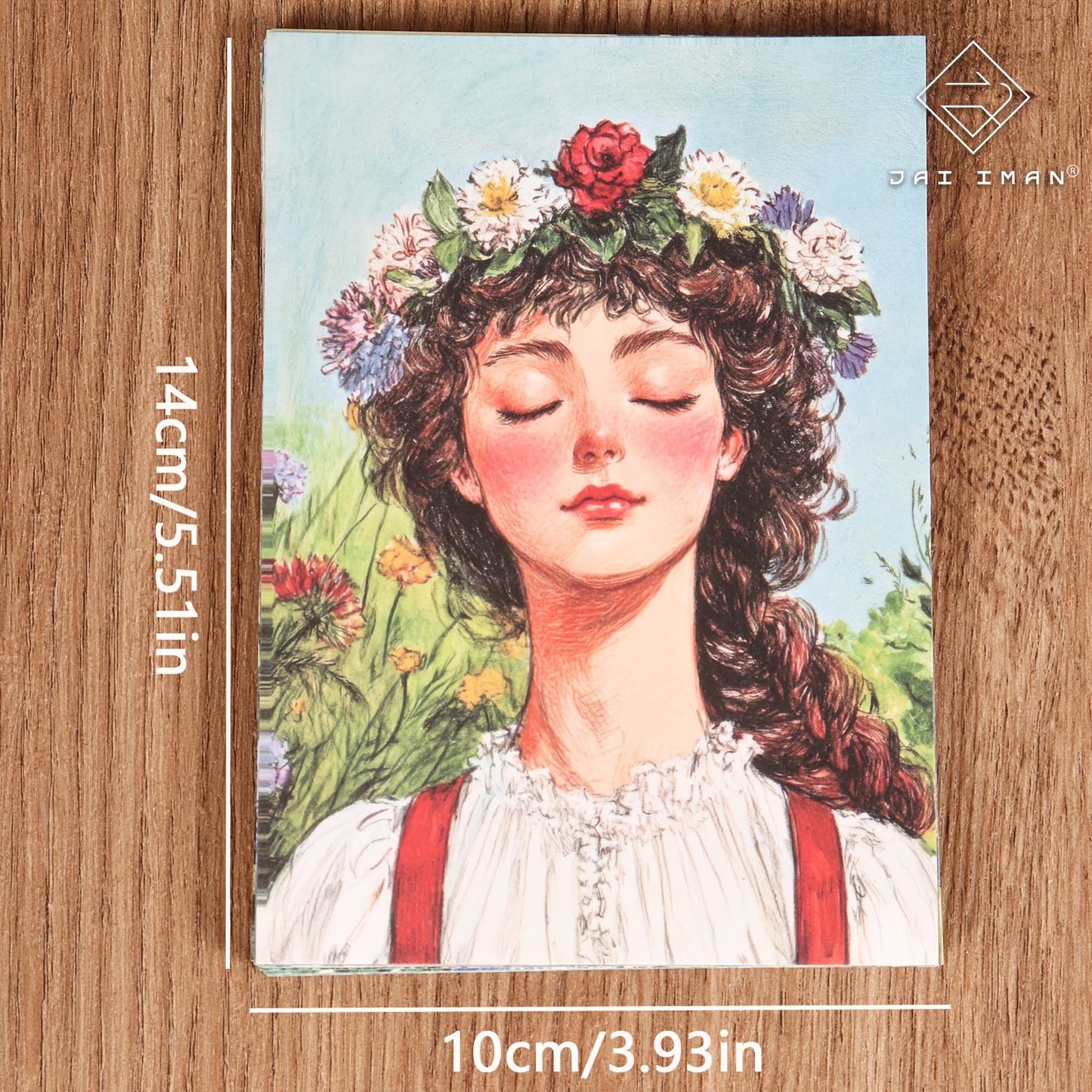 16 sheets Vintage Oil Painting Style Woodland Girls Forest Fairytale Scrapbook Paper