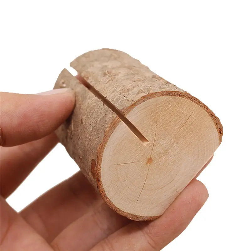 1 Pc Big Size Tree Stump Wooden Cards Holder