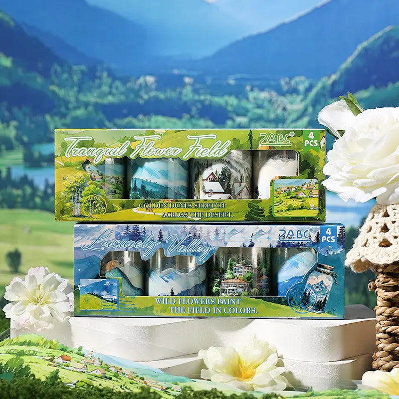 4 Rolls/box Soft Island Landscaping Pet Tape set