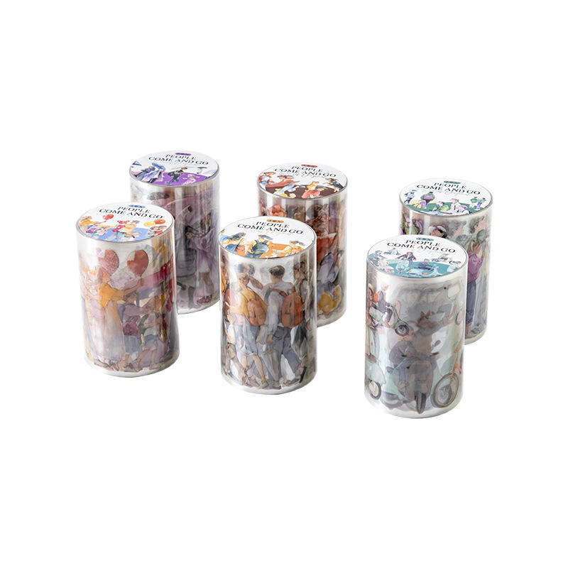 1 Roll People Come and Go Series Landscaping PET Tape