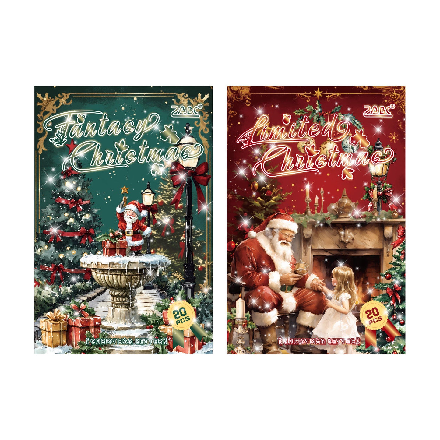 20 Sheets Christmas Letter Creative PET Sticker Book