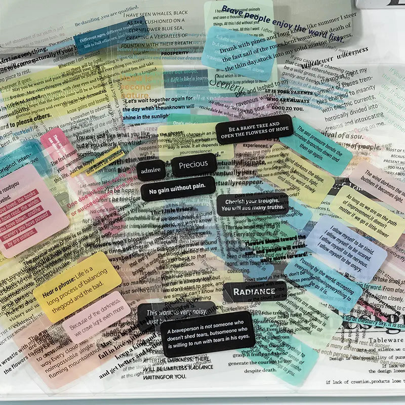 20 Sheets Unexpected Encounter Series English Paragraph text Sticker Booklet