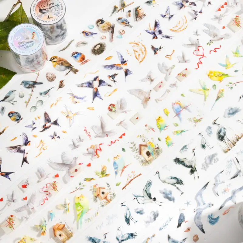 45mm*200cm Birds Among The Cloud Series Cute Bird Landscaping Pet Tape
