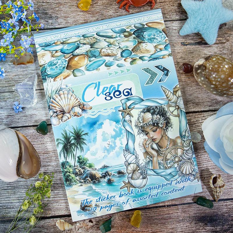 20 Sheets Nightfall Island Style Creative Sticker Book