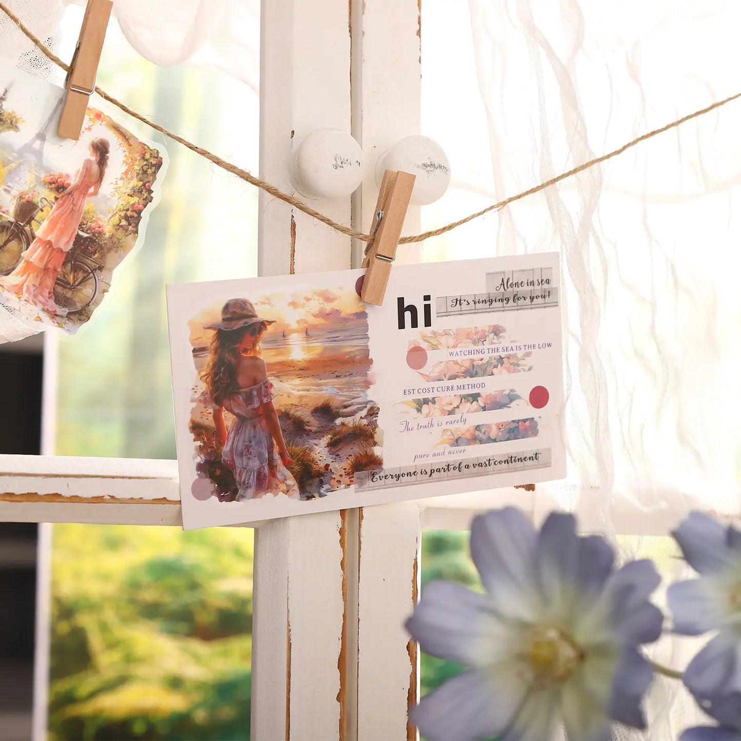10 Pcs Girl in the Warm Sun series Character Sticker Pack