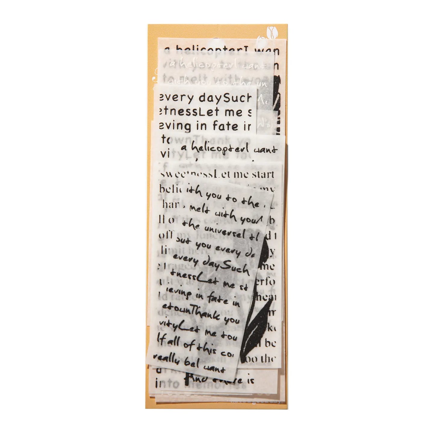 10 Sheets Textual Poetry Series Foam Sticker Pack