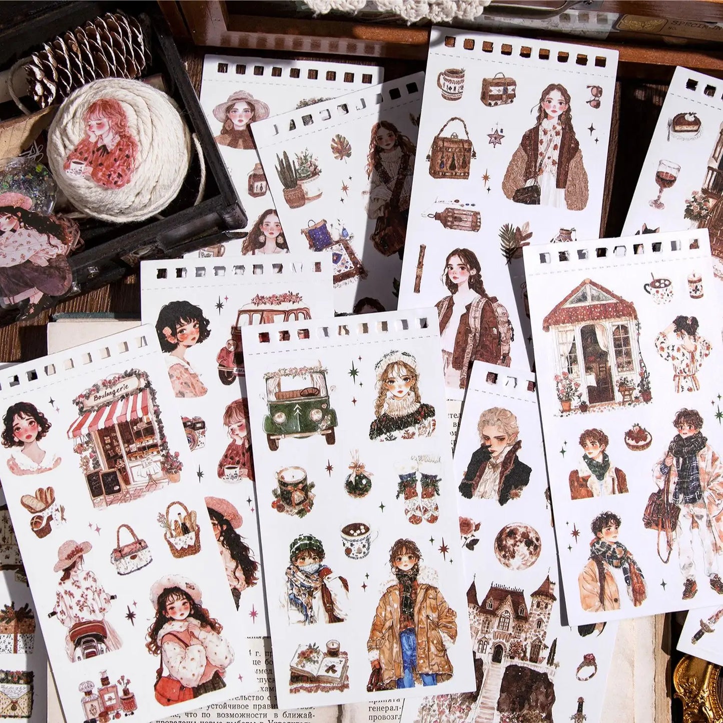 24 Sheets Sweet Surprise Series Character Scene Creative Sticker Book