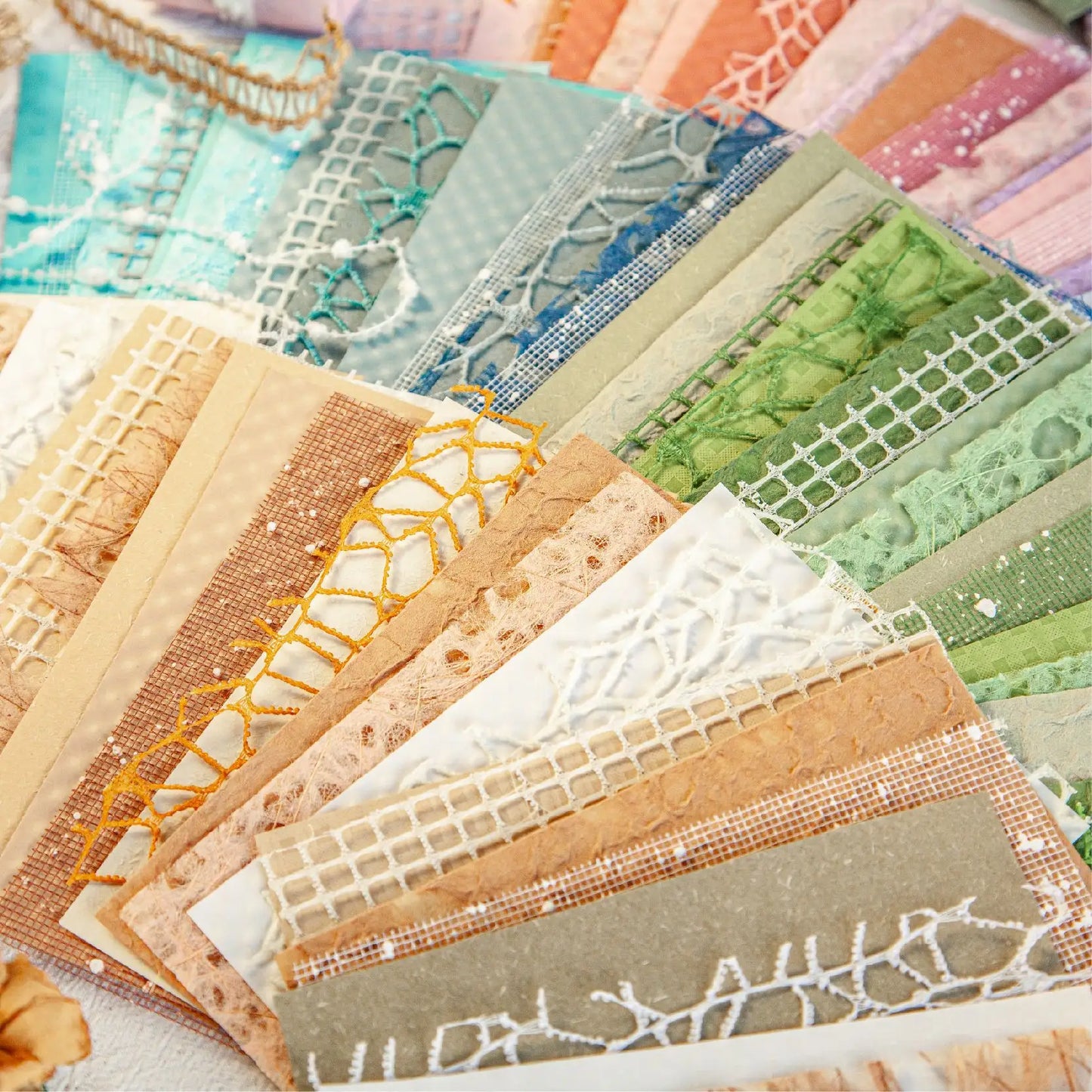 16 Pcs Cloud Yarn Series Romantic Hollow Mesh Decoration Material Paper