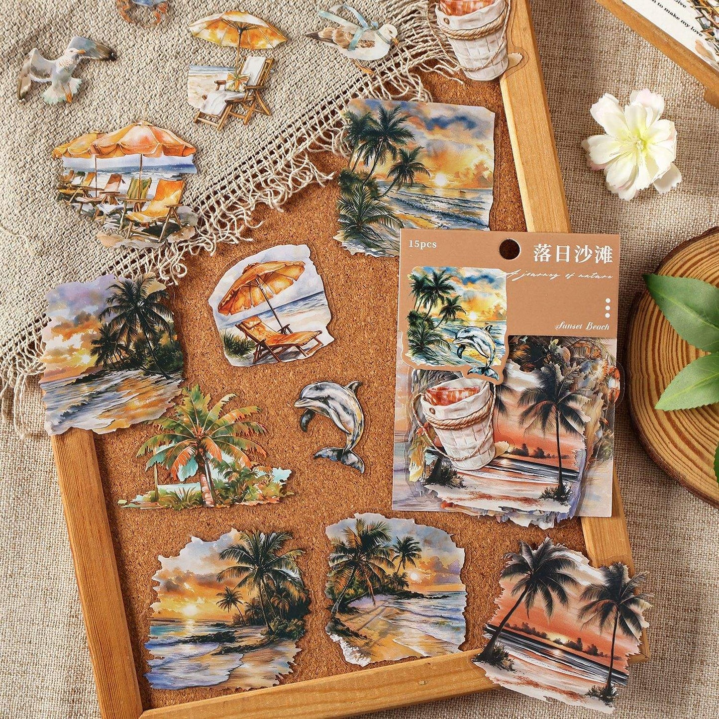 15 Pcs Nature Journey Series Vintage Forest Pet Sticker Pack