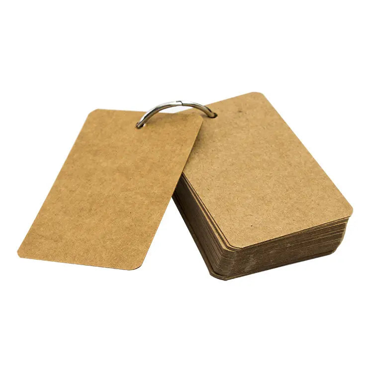 1 pc Multicolor Blank Paper Cards with Ring Buckle binder