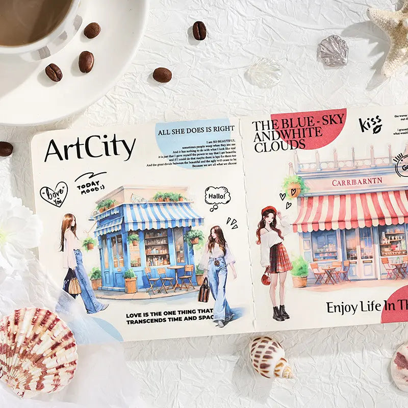 6 Sheets Beauty Muse Character Girl Stickers