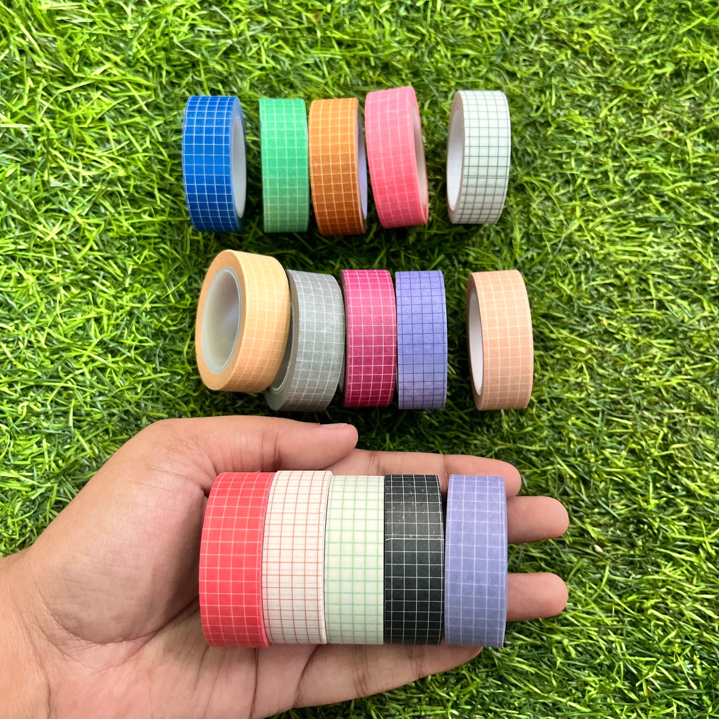 Colorful Grid DIY Scrapbooking Diary Washi Tape: 15mm*10m